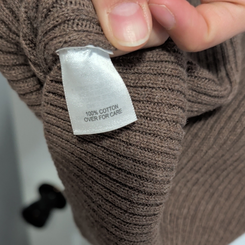 Relativity Taupe Ribbed Turtleneck Sweater - Picture 4 of 4